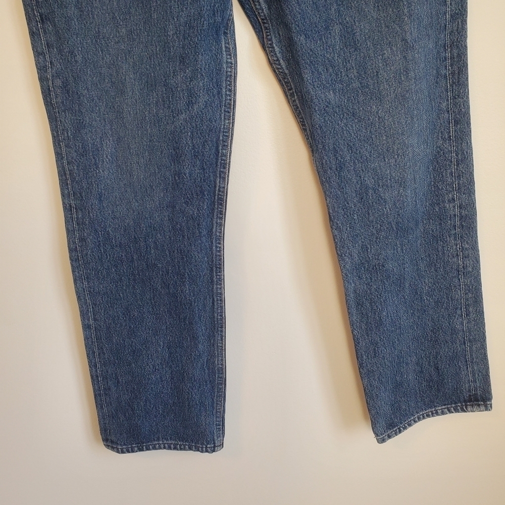 Agolde Riley Hi Rise Straight Crop Jeans In Air Blue - Picture 2 of 7